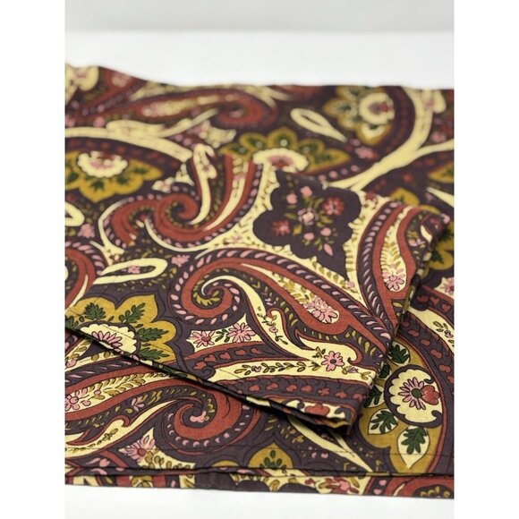 April Cornell Set Of Four Paisley Eggplant Red Square Cloth Cotton Napkins - Picture 10 of 10